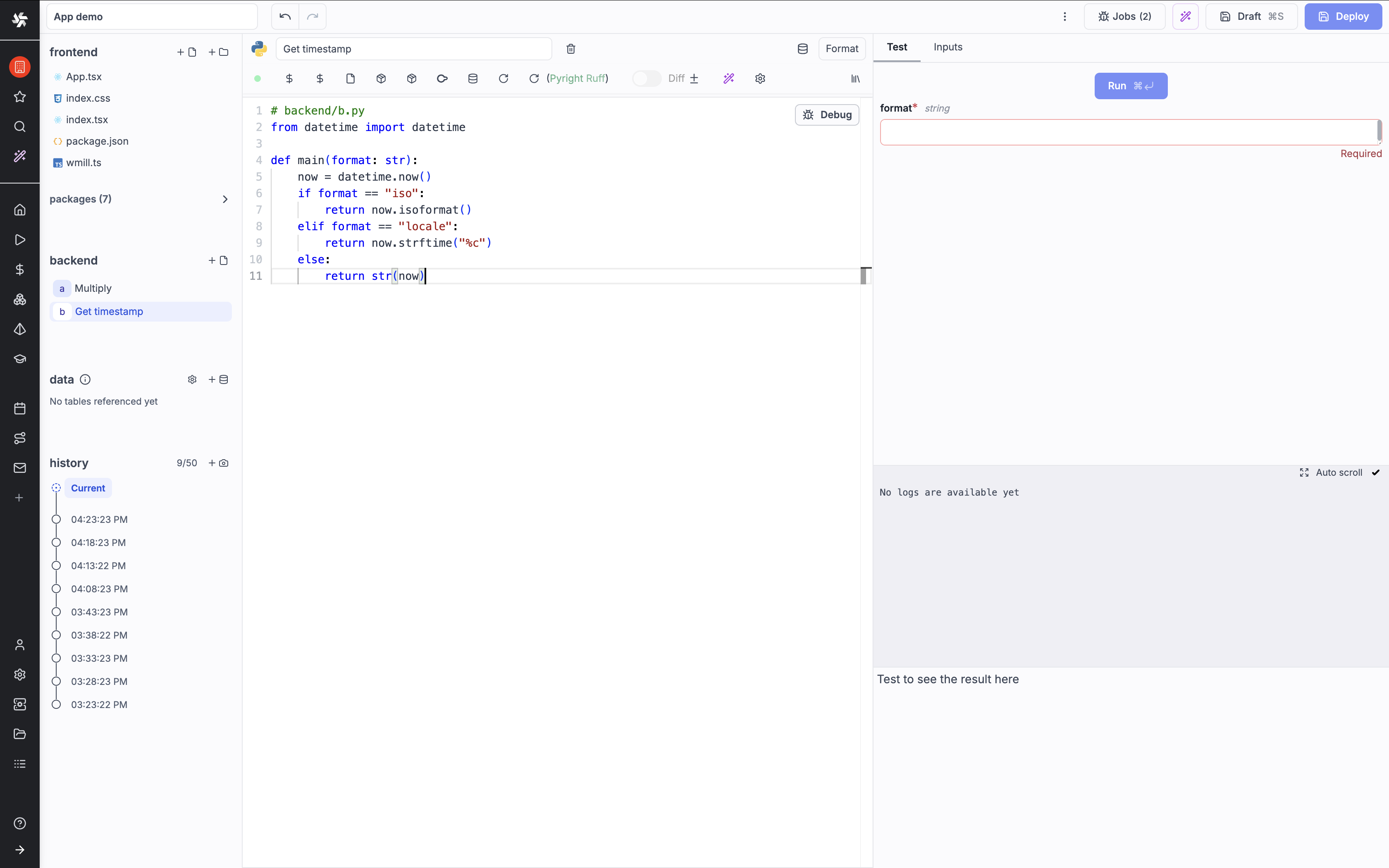 Get timestamp runnable Get timestamp runnable